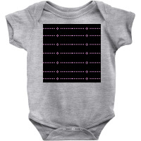 Dotted Lining Patterns On Black Background Baby Bodysuit | Artistshot