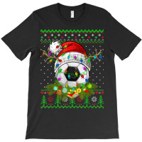 Funny Soccer Sport Ugly Christmas Pajama Lights Xmas T-shirt | Artistshot