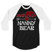 Red Plaid Nanny Bear Matching Family Pajama Christmas 3/4 Sleeve Shirt | Artistshot