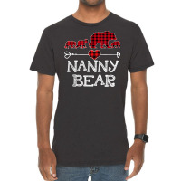 Red Plaid Nanny Bear Matching Family Pajama Christmas Vintage T-shirt | Artistshot