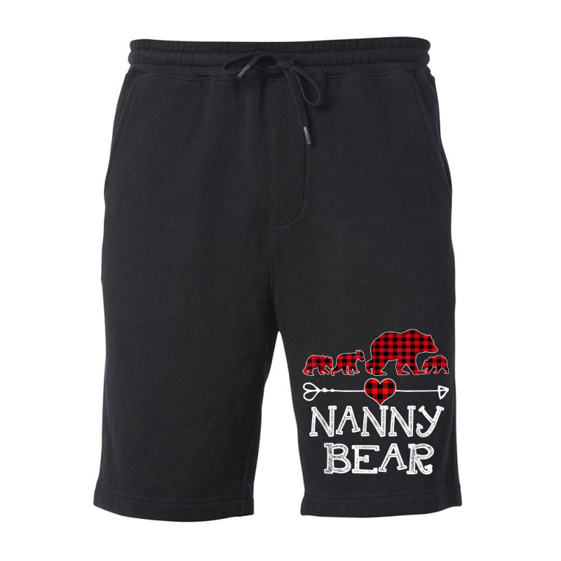 Red Plaid Nanny Bear Matching Family Pajama Christmas Fleece Short | Artistshot