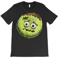 Halloween Sweets Nr. 9 Scared Face Green Cookie T-shirt | Artistshot