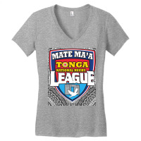 Mate Ma'a Tonga   Ikale Tahi   Rugby League   Tongan Design Pullover H Women's V-neck T-shirt | Artistshot