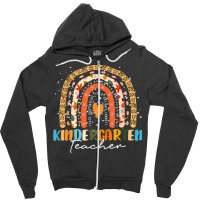 Kindergarten Teacher Teach Love Boho Rainbow Thanksgiving Zipper Hoodie | Artistshot