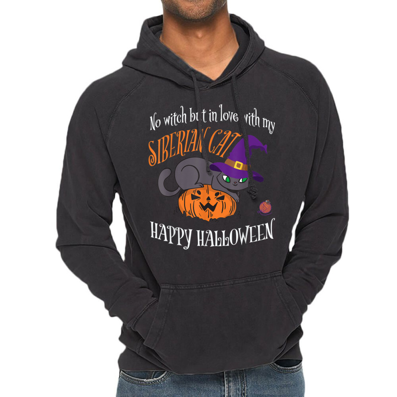 Siberian Cat   Cat Lover Not A Witch Funny Halloween Vintage Hoodie by Queenie | Artistshot