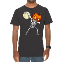 Halloween Boys Dabbing Skeleton Scary Pumpkin This Year Vintage T-shirt | Artistshot