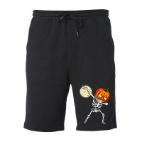 Halloween Boys Dabbing Skeleton Scary Pumpkin This Year Fleece Short | Artistshot