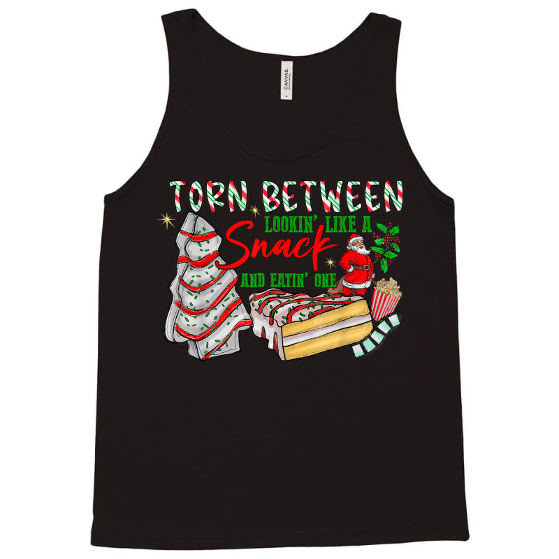 Torn Between Looking Like A Snack And Eating One Santa Xmas Tank Top | Artistshot