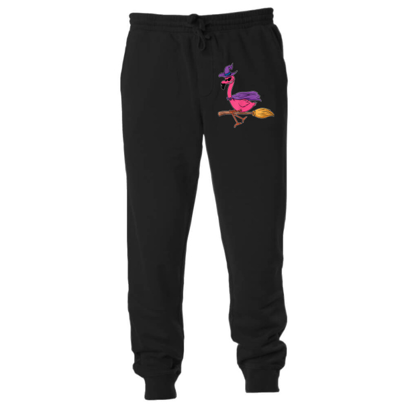 Halloween Flamingo Funny Witch Scary Party Broom Unisex Jogger | Artistshot