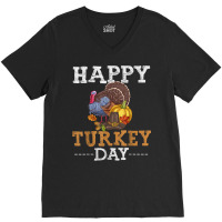 Thanksgiving Happy Turkey Day Pilgrim Turkey Kids Toddler V-neck Tee | Artistshot