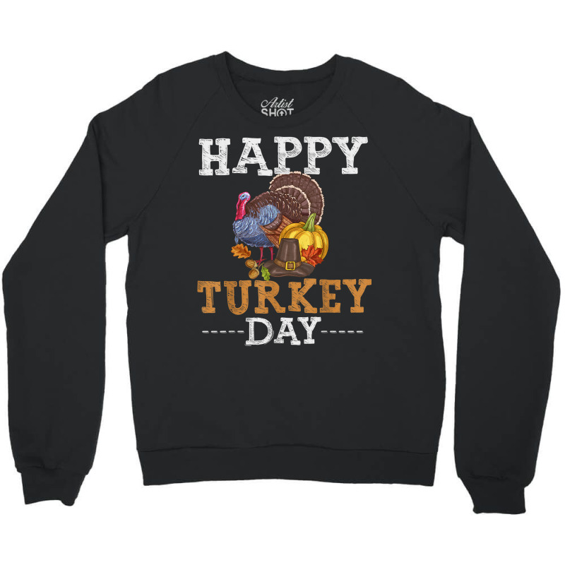 Thanksgiving Happy Turkey Day Pilgrim Turkey Kids Toddler Crewneck Sweatshirt | Artistshot