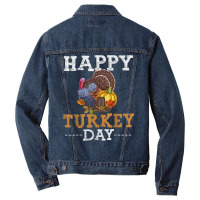 Thanksgiving Happy Turkey Day Pilgrim Turkey Kids Toddler Men Denim Jacket | Artistshot