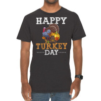 Thanksgiving Happy Turkey Day Pilgrim Turkey Kids Toddler Vintage T-shirt | Artistshot