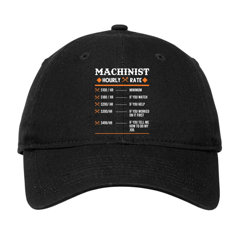 Machinist Hourly Rate Machining Adjustable Cap by cm-arts | Artistshot