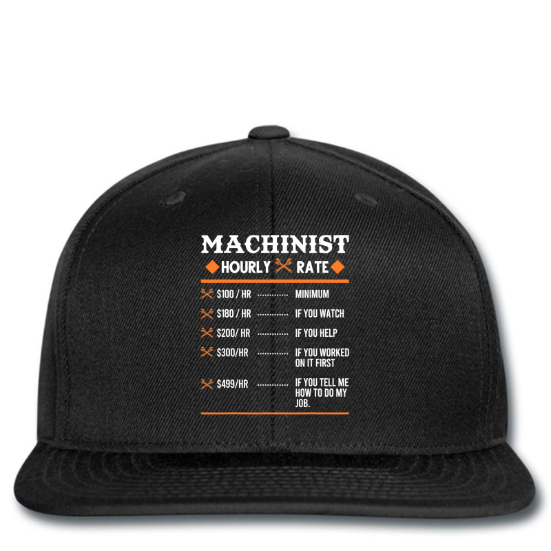 Machinist Hourly Rate Machining Printed hat by cm-arts | Artistshot