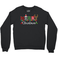 Merry Christmas Leopard Buffalo Red Plaid Kids Men Women Crewneck Sweatshirt | Artistshot