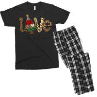 Love Christmas Funny Gnome Plaid Christmas Lights Xmas Gifts Men's T-shirt Pajama Set | Artistshot