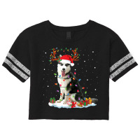 Siberian Husky Christmas Tree Lights Santa Xmas Pajama Scorecard Crop Tee | Artistshot