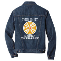 This Is My Group Therapy Shooting Target Men Denim Jacket | Artistshot