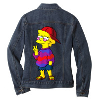 Lisa The Simpsons Funny Kid Ladies Denim Jacket | Artistshot