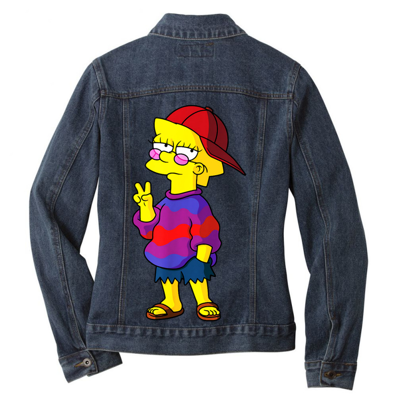 Lisa The Simpsons Funny Kid Ladies Denim Jacket by BestTees | Artistshot