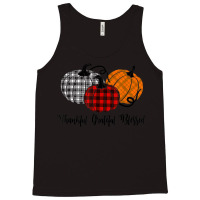 Thankful Grateful Blessed Plaid Shirt Thanksgiving Men Women Tank Top | Artistshot