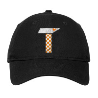 Tennessee Flag Vintage Football Fan Orange And White Gift Adjustable Cap | Artistshot