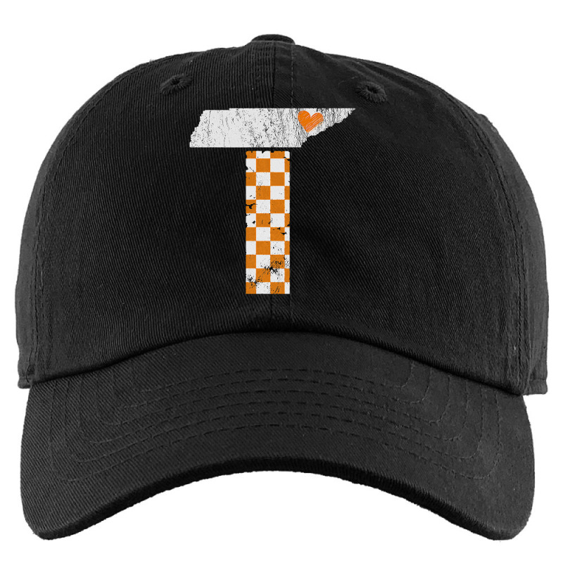 Tennessee Flag Vintage Football Fan Orange And White Gift Kids Cap by cm-arts | Artistshot