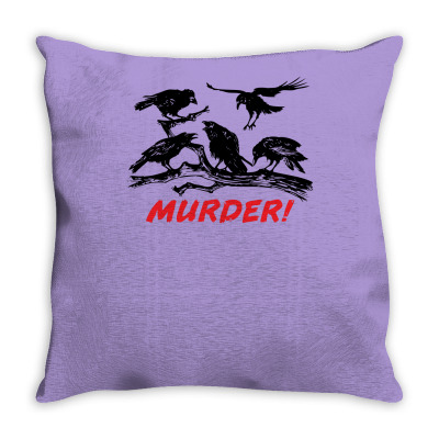 Murder Of Crows Throw Pillow Designed By Chilistore