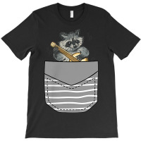 Banjo Instrument Raccoon In Pocket T-shirt | Artistshot