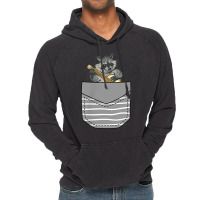 Banjo Instrument Raccoon In Pocket Vintage Hoodie | Artistshot