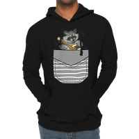 Banjo Instrument Raccoon In Pocket Lightweight Hoodie | Artistshot