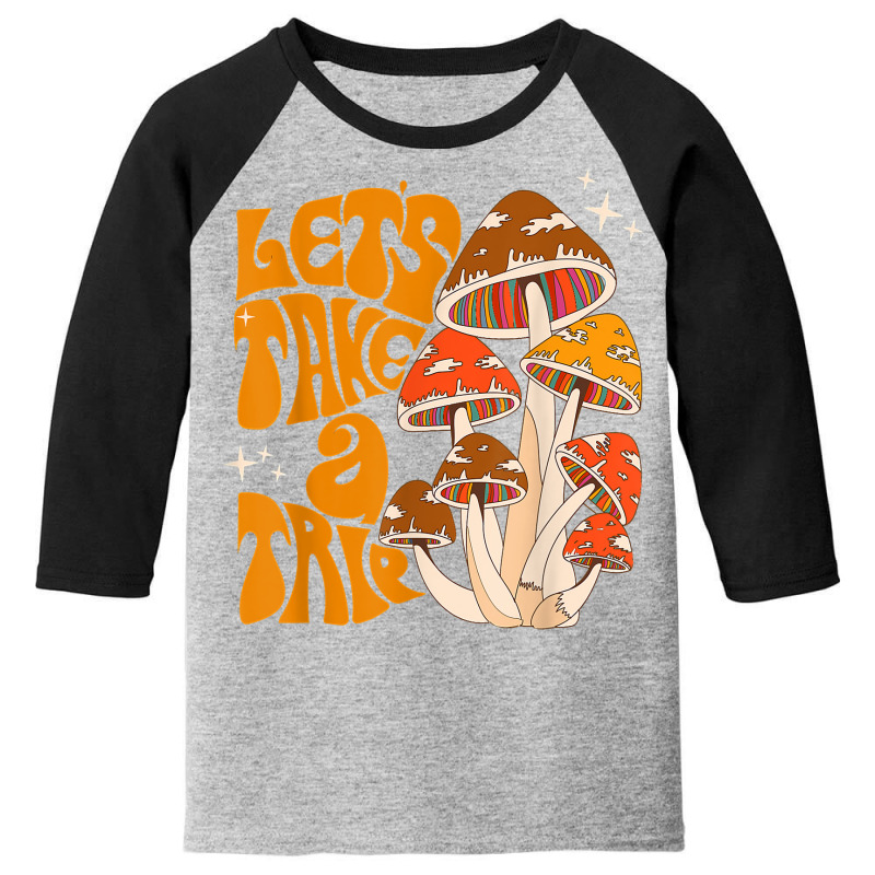 Magic Mushroom, Let's Take Trip, Psychedelic, Rave, Trippy T Shirt Youth 3/4 Sleeve | Artistshot