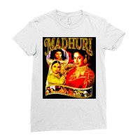 Madhuri Dixit, Madhuri Dixit Vintage, Madhuri Dixit Art, Madhuri Dixit Ladies Fitted T-shirt | Artistshot