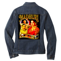 Madhuri Dixit, Madhuri Dixit Vintage, Madhuri Dixit Art, Madhuri Dixit Ladies Denim Jacket | Artistshot