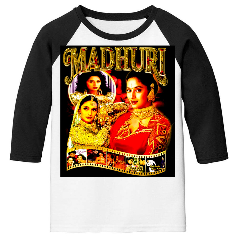 Madhuri Dixit, Madhuri Dixit Vintage, Madhuri Dixit Art, Madhuri Dixit Youth 3/4 Sleeve by SHOPEERTWE | Artistshot