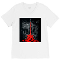 Temple Of The Bleeding Trident, Shiva, Trishul, Temple Of The Bleeding V-neck Tee | Artistshot