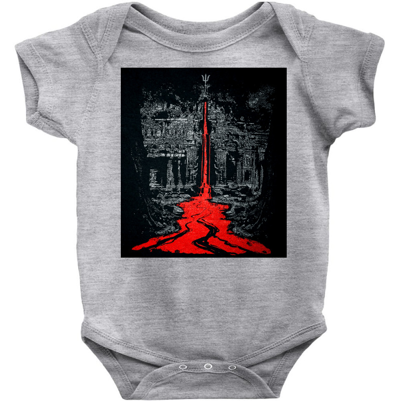 Temple Of The Bleeding Trident, Shiva, Trishul, Temple Of The Bleeding Baby Bodysuit | Artistshot