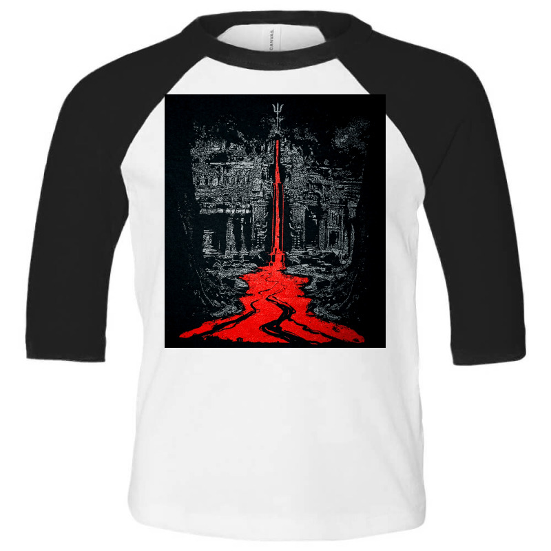 Temple Of The Bleeding Trident, Shiva, Trishul, Temple Of The Bleeding Toddler 3/4 Sleeve Tee | Artistshot