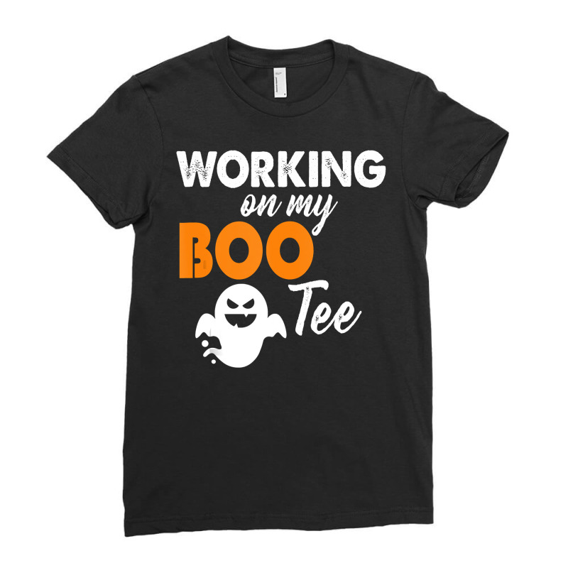 Funny Working On My Bootee Halloween Booty Glutes Ladies Fitted T-Shirt by Haley1989 | Artistshot