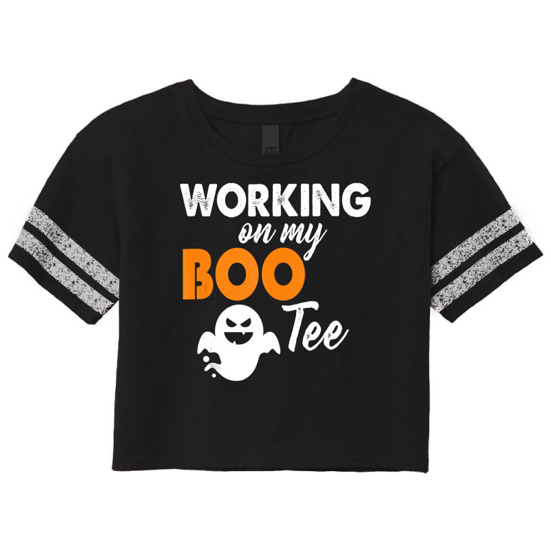 Funny Working On My Bootee Halloween Booty Glutes Scorecard Crop Tee by Haley1989 | Artistshot