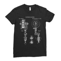 Vintage Tattoo Artist Gun - Inking Machine Drawing Tee Ladies Fitted T-shirt | Artistshot