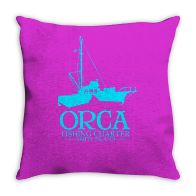 Orca Fishing Charter Throw Pillow Designed By Icang Waluyo