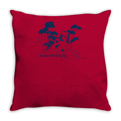 Poniko Among Bonsai Trees Throw Pillow Designed By Icang Waluyo