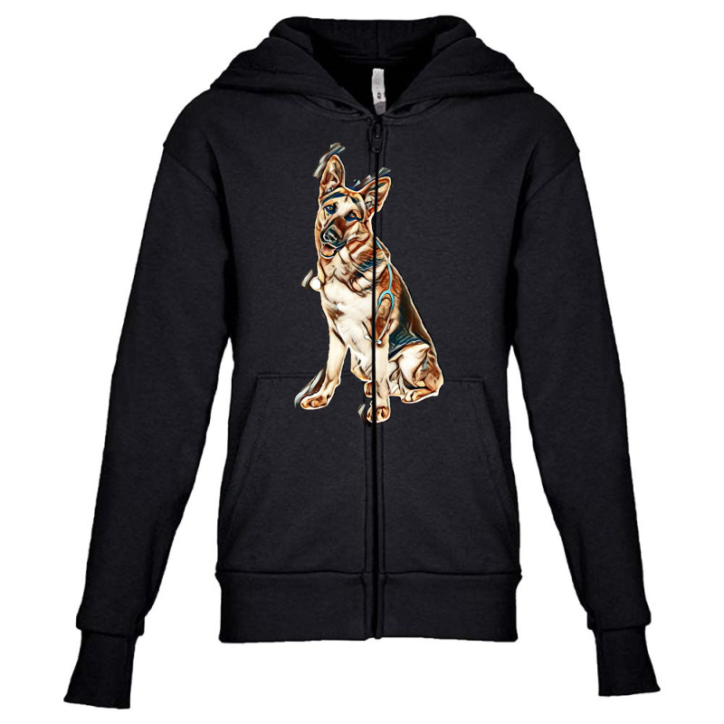 Love My Dogs Youth Zipper Hoodie by Kemnabi | Artistshot