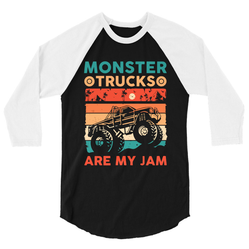 Monster Truck Are My Jam Classic Truck 3/4 Sleeve Shirt by cm-arts | Artistshot