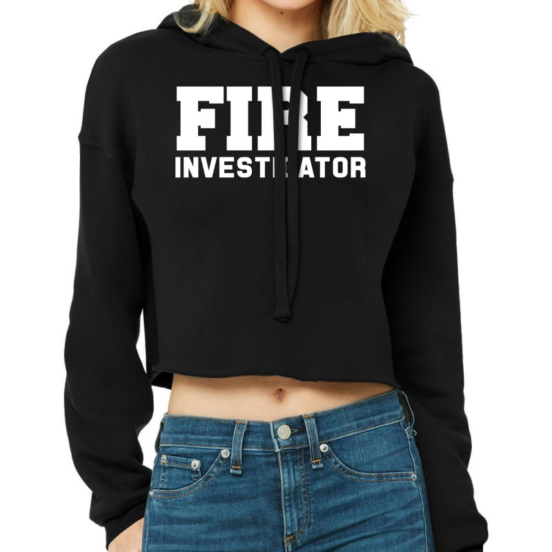 Fire Marshal Commissioner Shirt Firefighters Investigators Cropped Hoodie by cm-arts | Artistshot