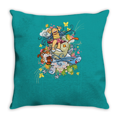 Happy Day Adventure Throw Pillow Designed By Icang Waluyo