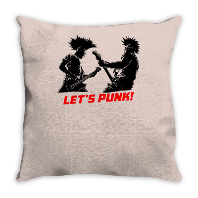 Lets Punk Throw Pillow Designed By Icang Waluyo