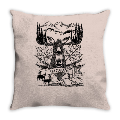 Oh Canada Throw Pillow Designed By Icang Waluyo